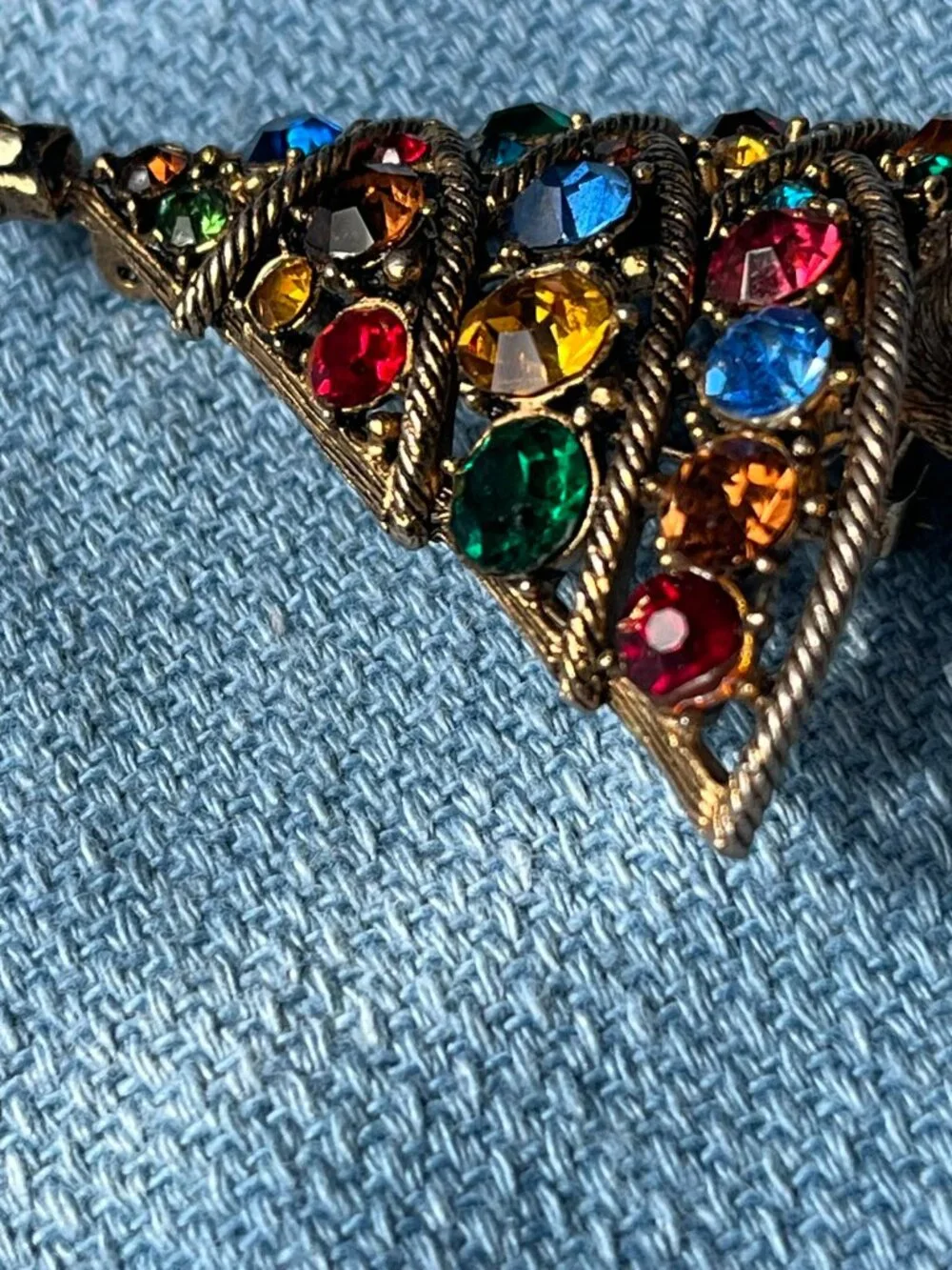 Vintage 1950-60's Hollycraft Christmas Tree Brooch ~ 2